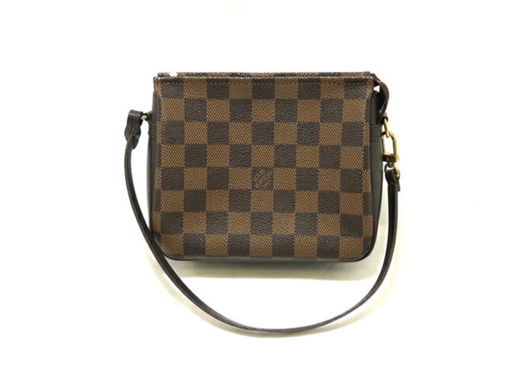LOUIS VUITTON Bag Pouch Clutch handle Trousse Makeup Damier